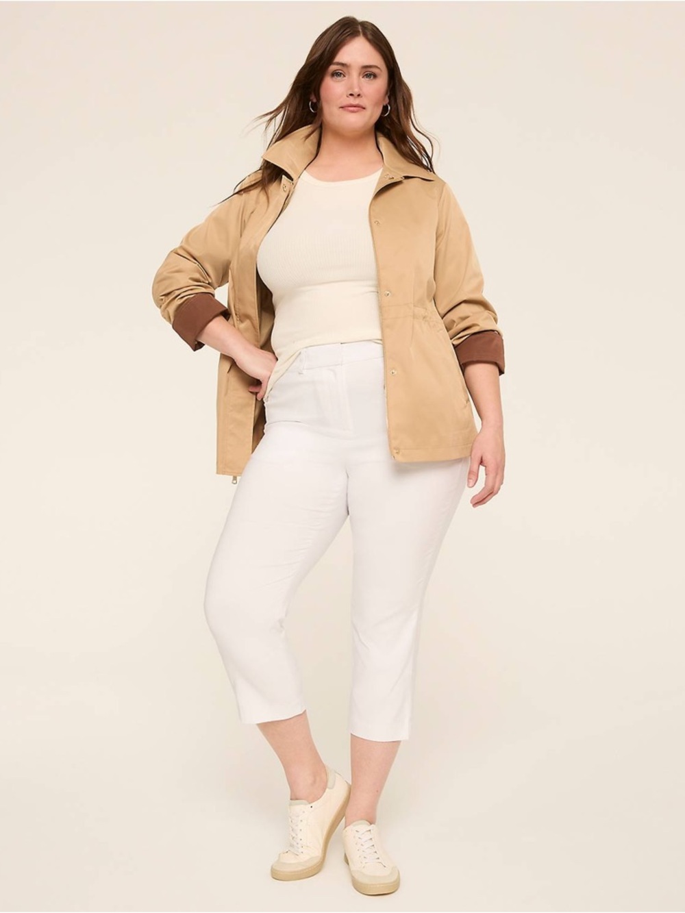 Lane Bryant Women’s Size 18 White Crop Capri Pants Plus Size Like New